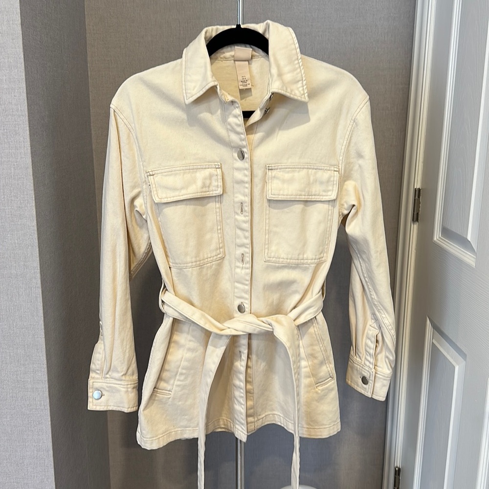 Denim long jean shirt